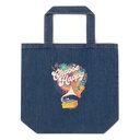 Choose Happy - Retro Music Organic Denim Tote Bag