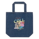 Classic Retro Illustrative Portrait Men Calling Organic Denim Tote Bag