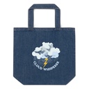 Cloud Whisperer - Rainy Weather Organic Denim Tote Bag
