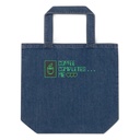 Coffee Completes Me - Neon Heart Organic Denim Tote Bag