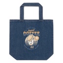 Coffee Cup - Comics Mascot Organic Denim Tote Bag