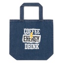 Coffee Energy Drink - Grunge Bolt Organic Denim Tote Bag