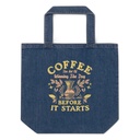 Coffee, The art of Winning The Day Organic Denim Tote Bag