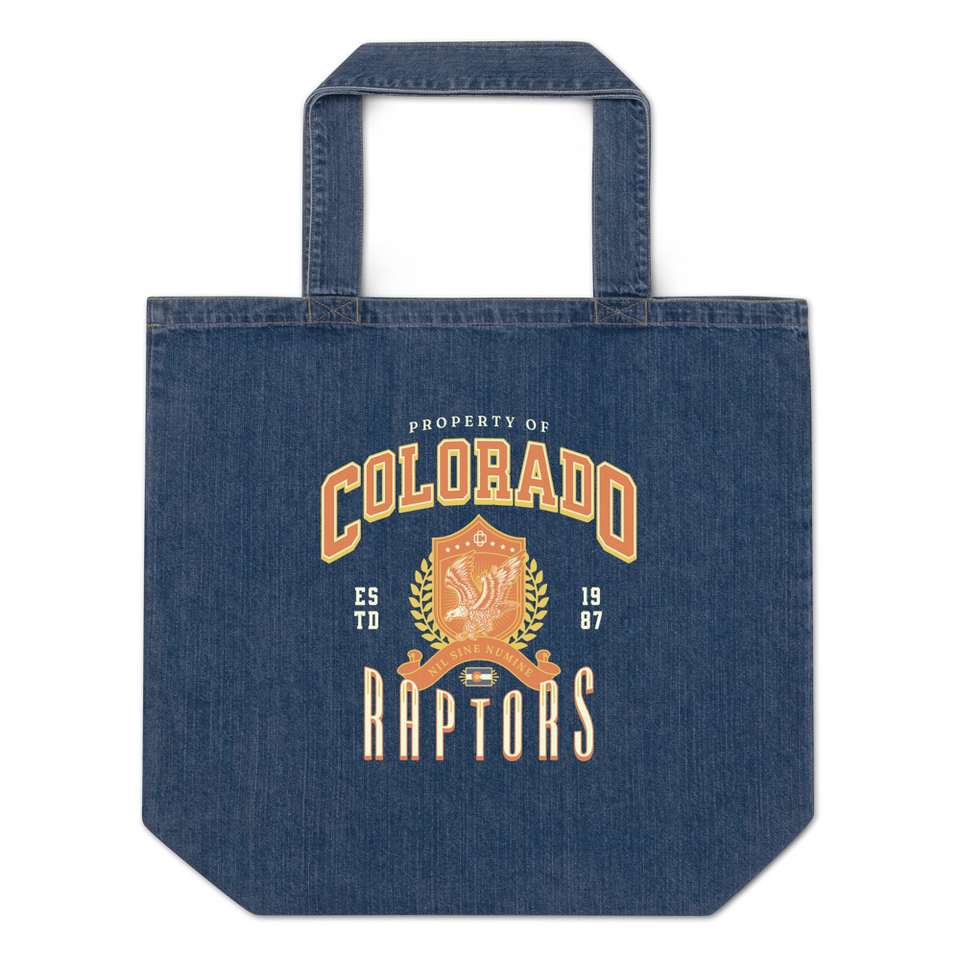 Colorado Raptors - Rugby Sports Team Organic Denim Tote Bag