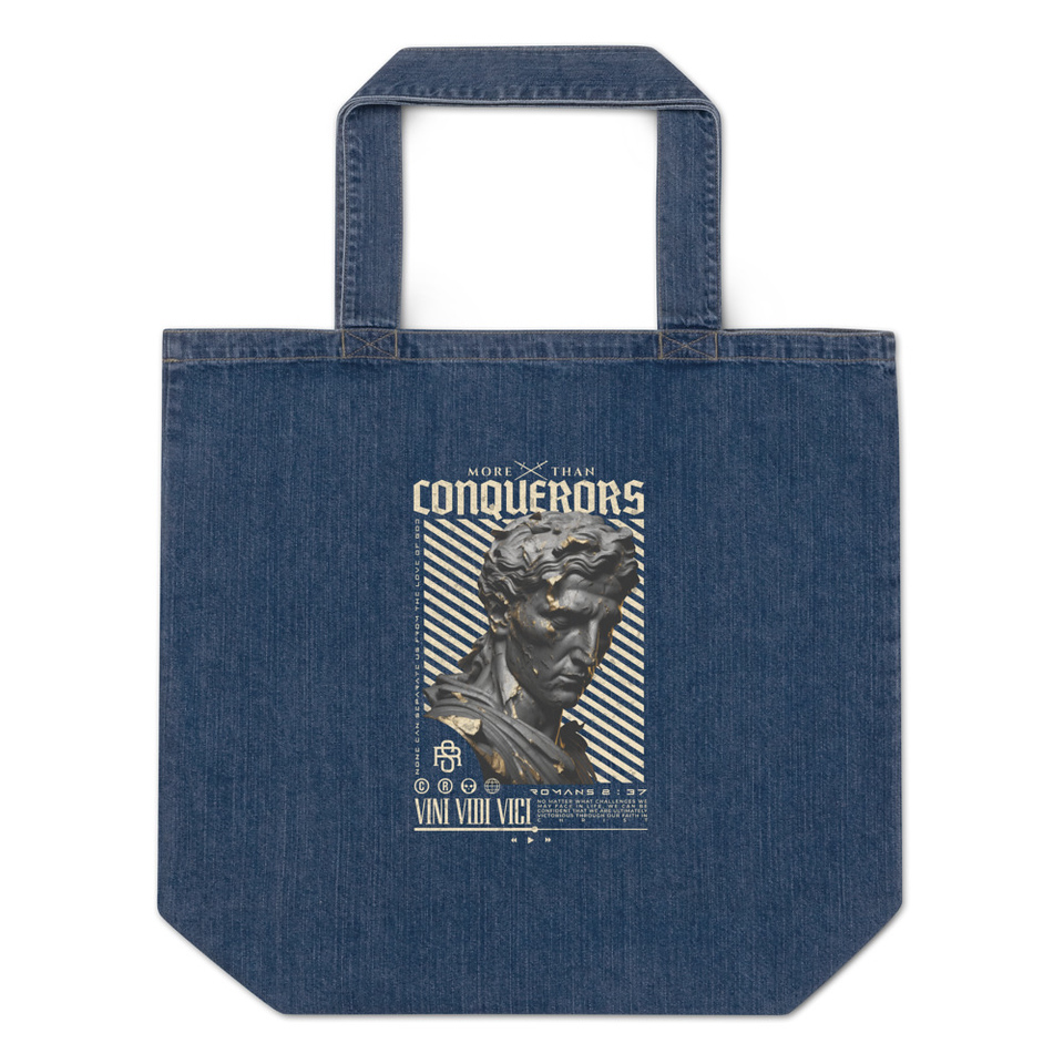 Conquerors Organic Denim Tote Bag