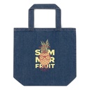 Cool Pineapple - Tropical Fruit Organic Denim Tote Bag