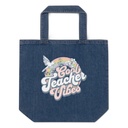 Cool Teacher Vibes Organic Denim Tote Bag
