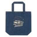 Custom Made Adventures Motors Old School Organic Denim Tote Bag