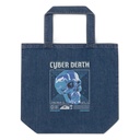 Cyber Death - Skull Organic Denim Tote Bag