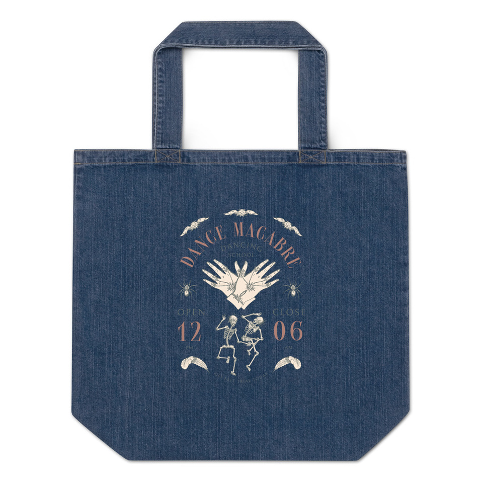 Dance Macabre - Dancing School Organic Denim Tote Bag