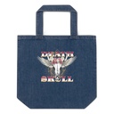 Deah Skull Organic Denim Tote Bag