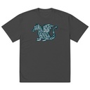 A Dragon Rises - Typographic Lettering Oversized Faded T-Shirt