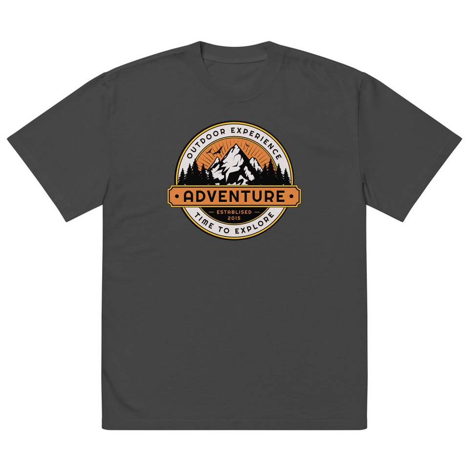 Adventure - Outdoor Mountain Oversized Faded T-Shirt