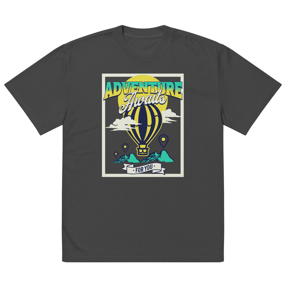 Adventure Awaits Oversized Faded T-Shirt