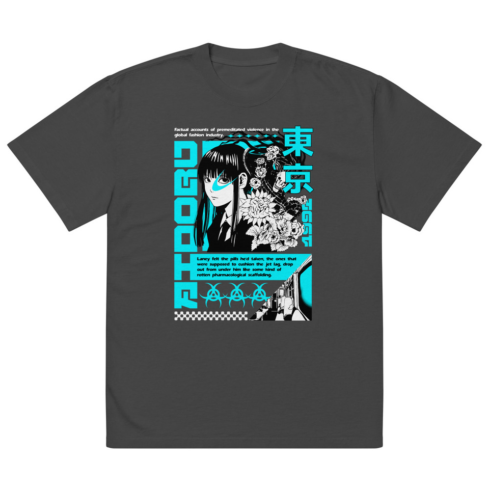 Aidoru - Japanese Anime Girl Oversized Faded T-Shirt