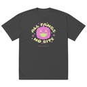 All Fangs No Bite - Halloween Oversized Faded T-Shirt