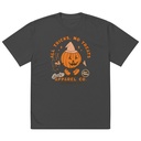 All Tricks No Treats - Pumpkin Mascot Oversized Faded T-Shirt