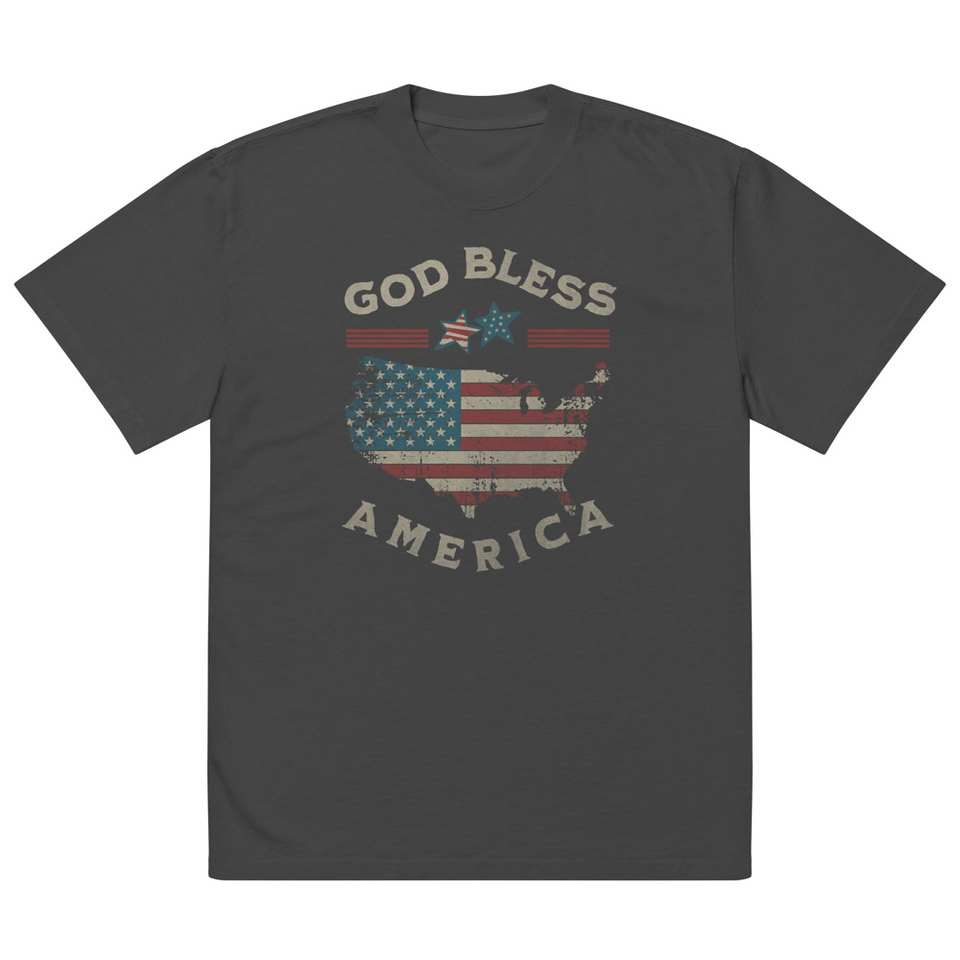 America - Land Of The Free Oversized Faded T-Shirt