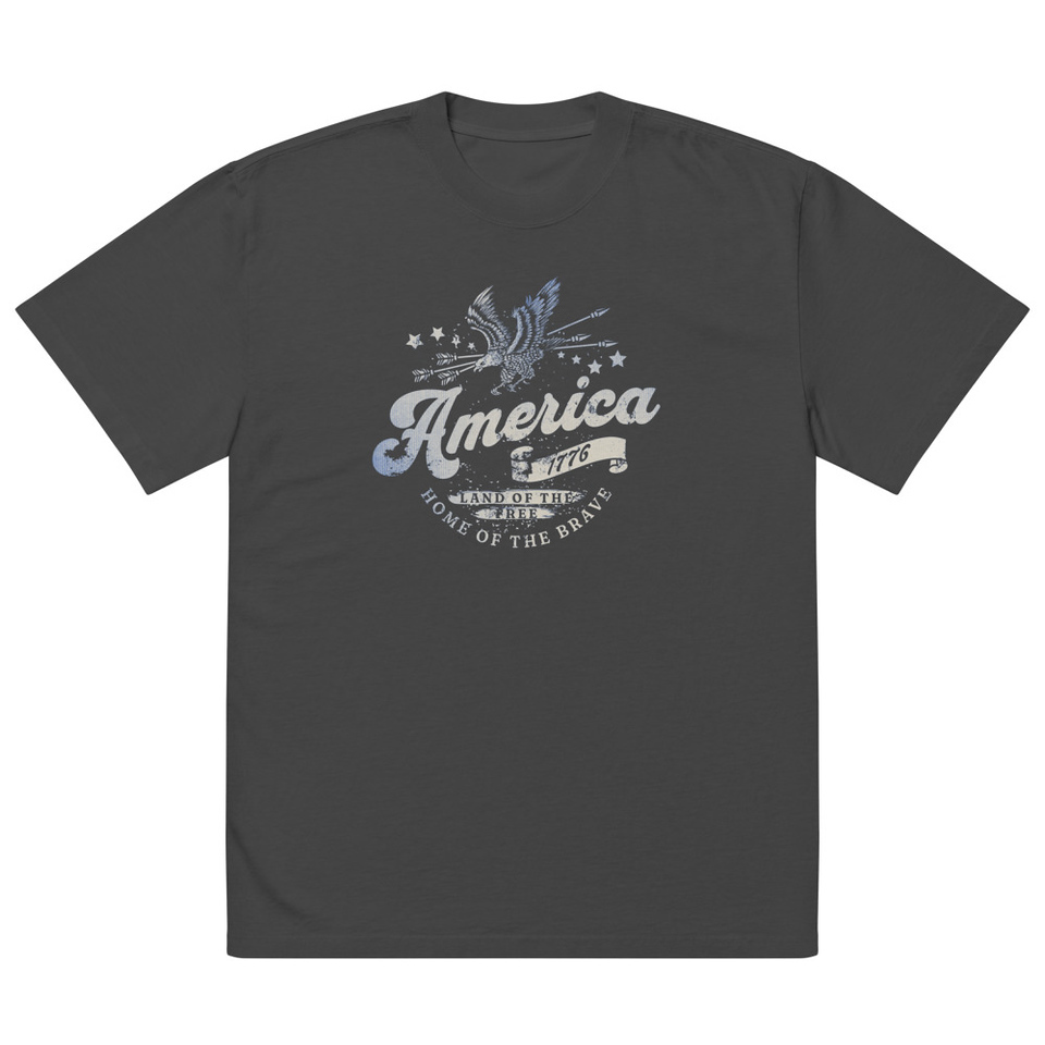 America 1776 Oversized Faded T-Shirt