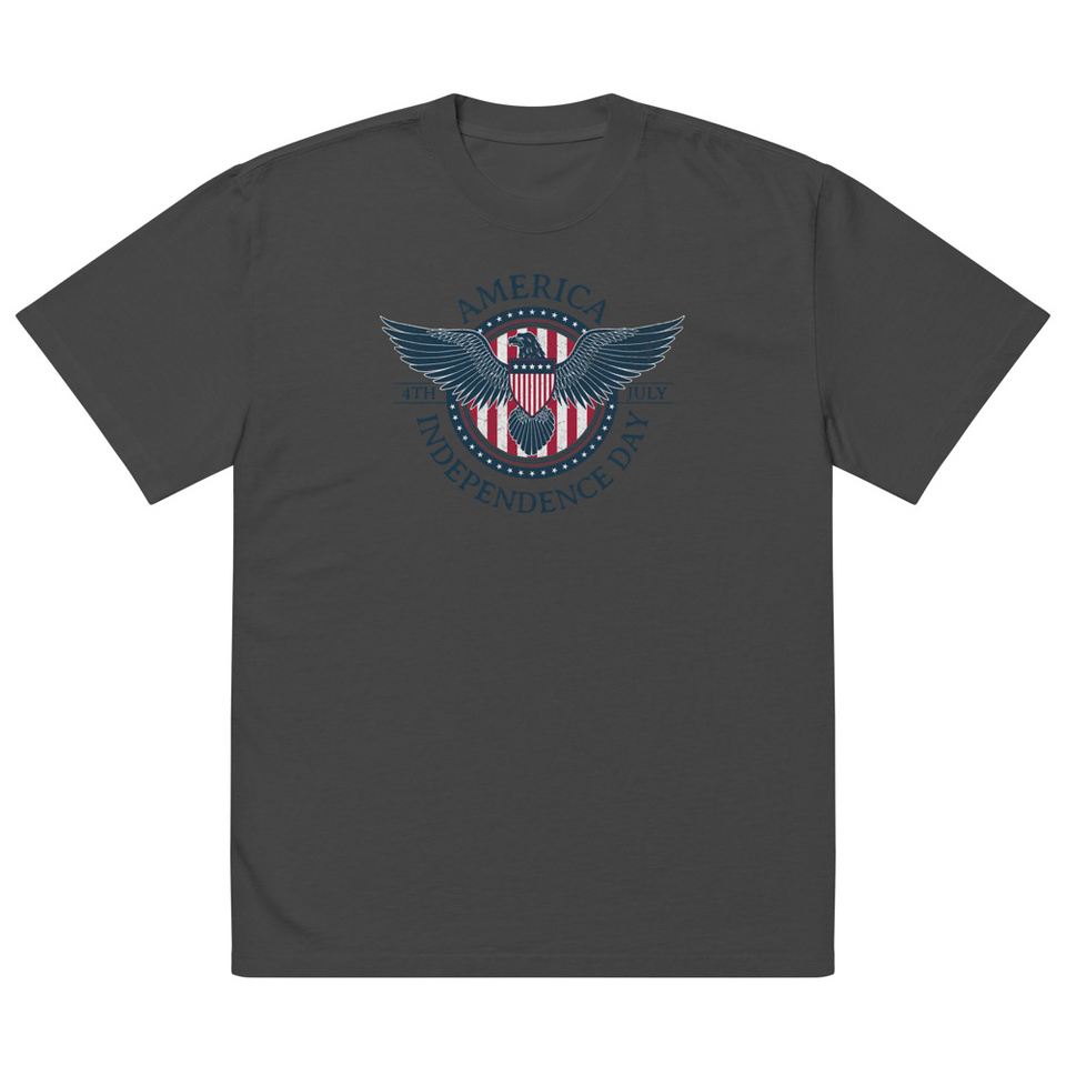 American Eagle Badge Oversized Faded T-Shirt