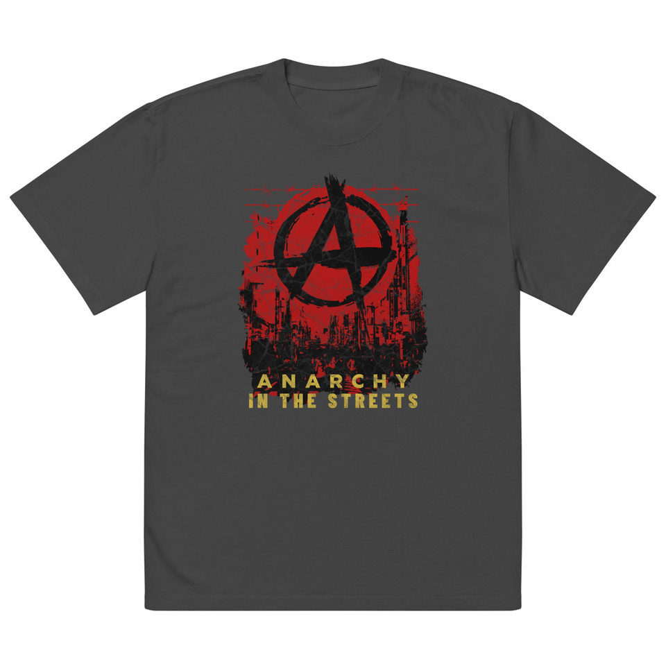 Anarchy In The Street Oversized Faded T-Shirt