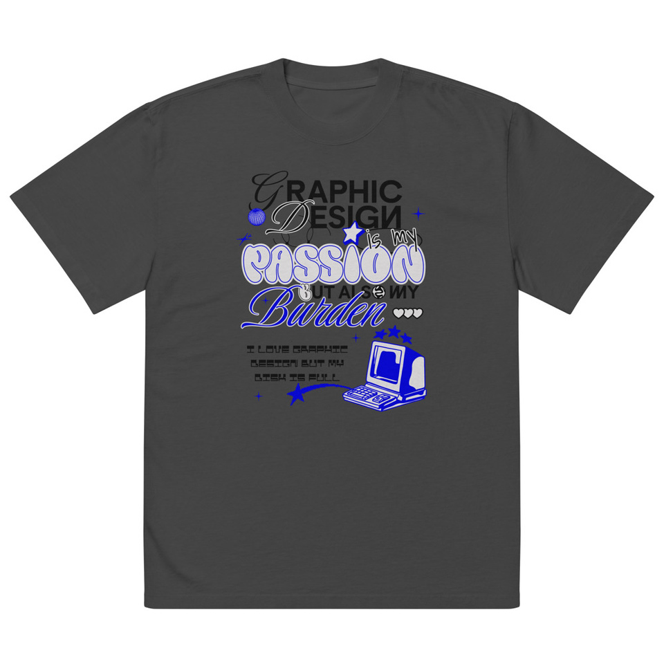Anti-design  Oversized Faded T-Shirt