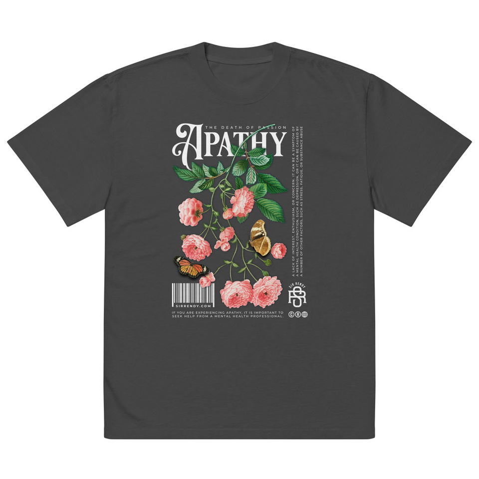 Apathy Oversized Faded T-Shirt