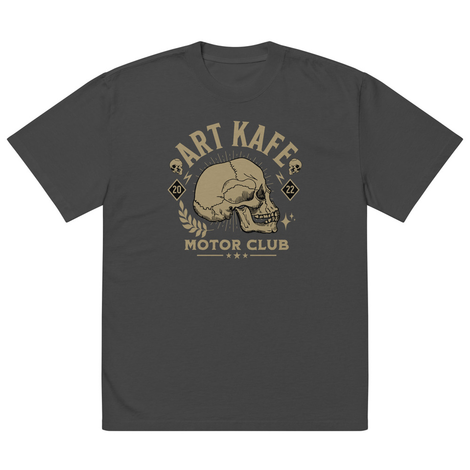 Art Kafe Motor Club Oversized Faded T-Shirt