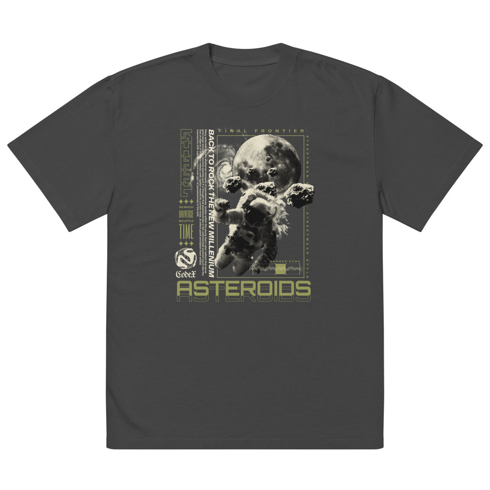 Asteroids Oversized Faded T-Shirt