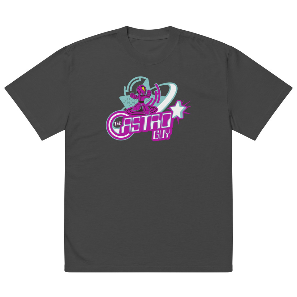 astro guy Oversized Faded T-Shirt