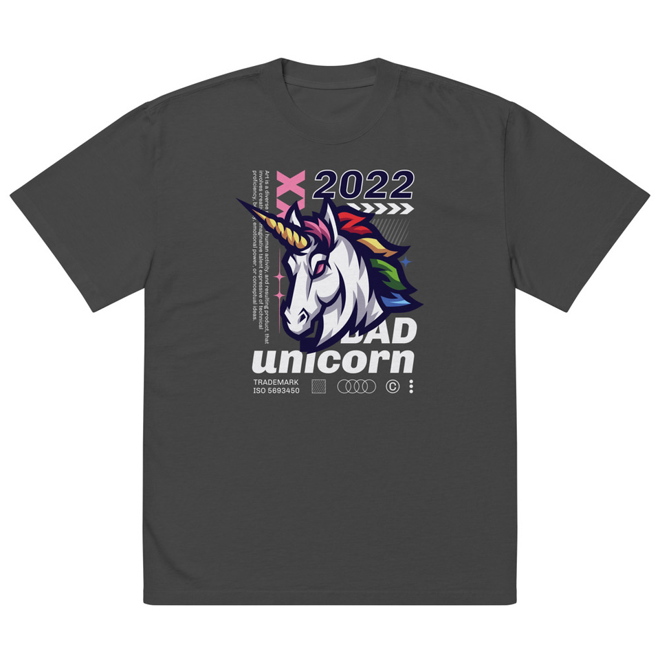 Bad Unicorn - Horse Oversized Faded T-Shirt