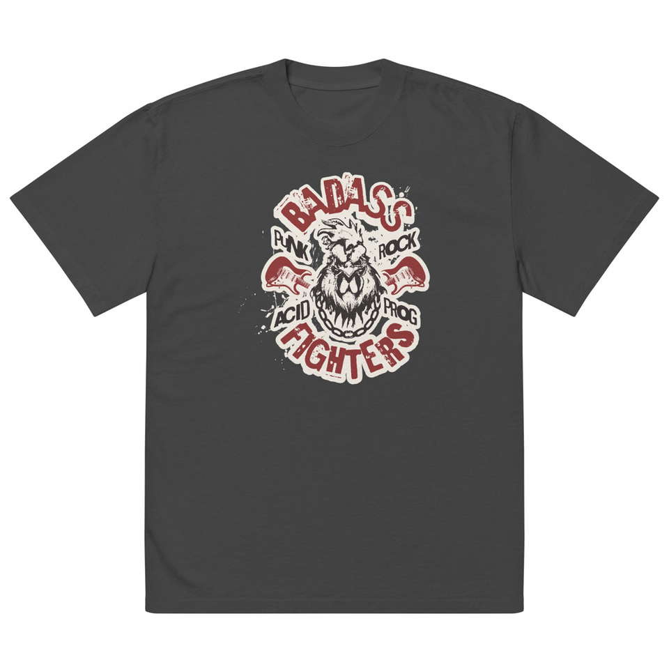 Badass Fighters Oversized Faded T-Shirt