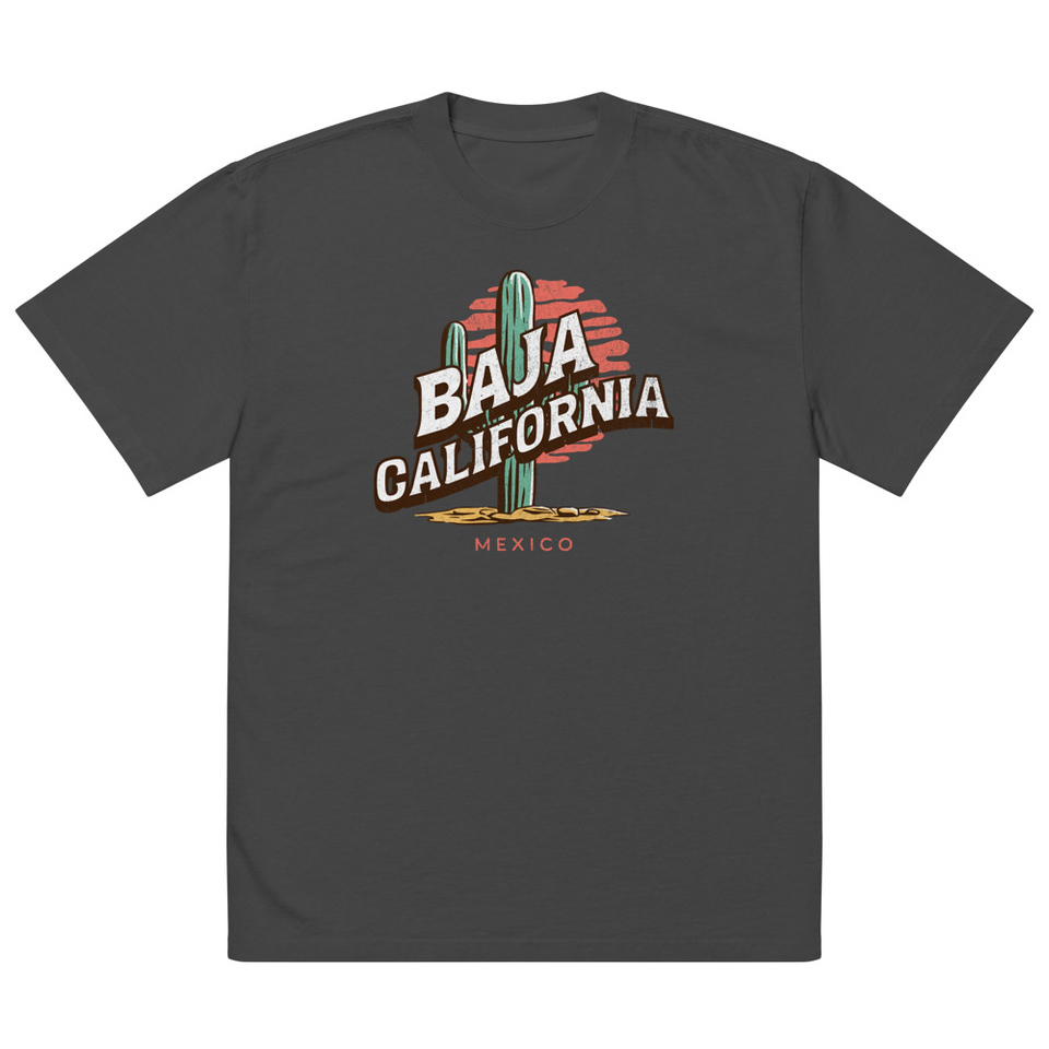 Baja Cali Mexico Oversized Faded T-Shirt