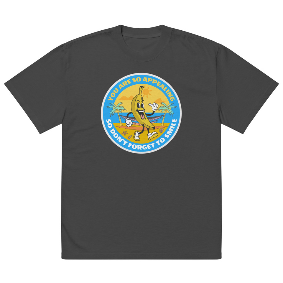 Banana project _-) Oversized Faded T-Shirt