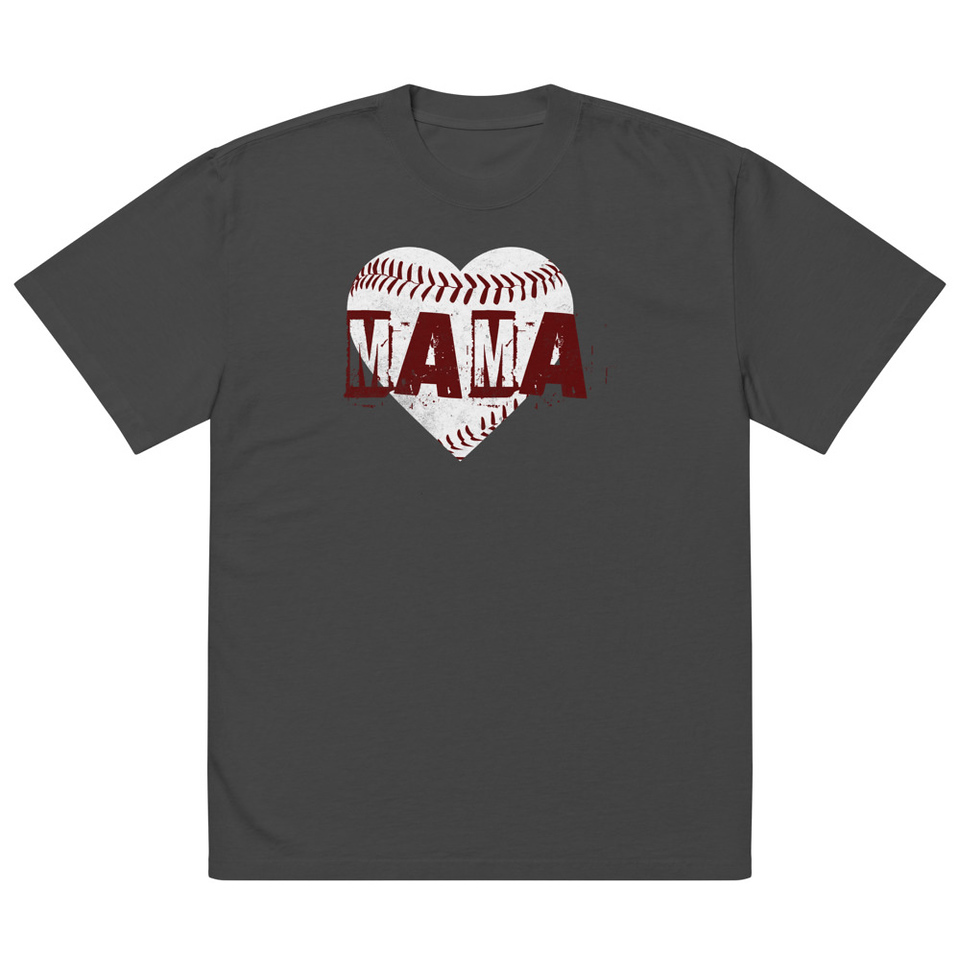 Baseball MAMA Oversized Faded T-Shirt