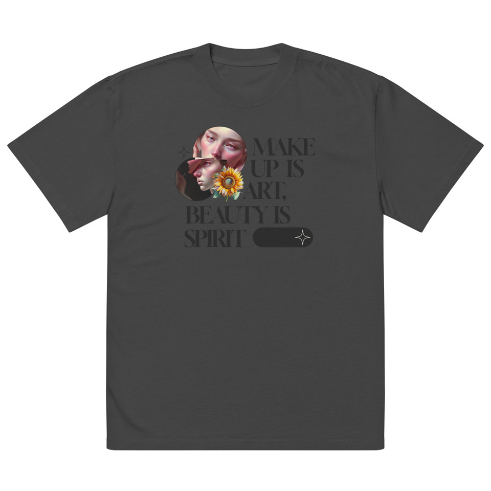 Beauty is Spirit Oversized Faded T-Shirt