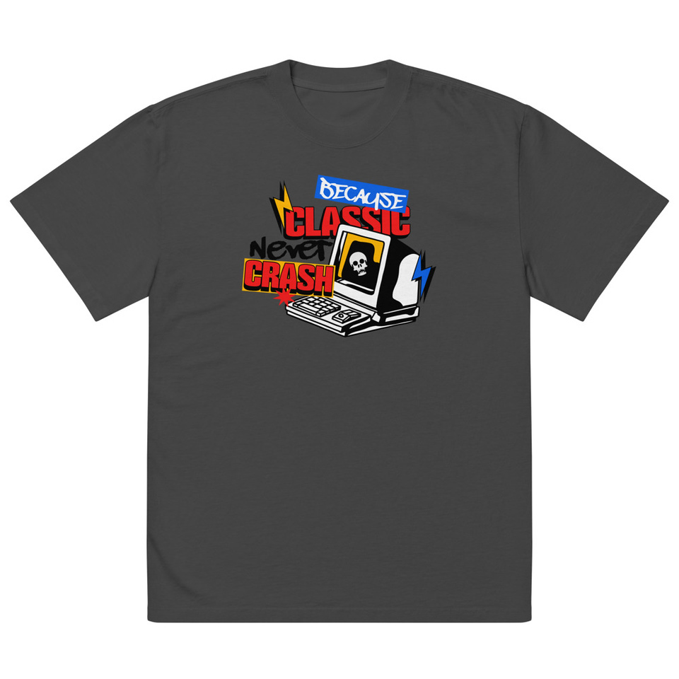 Because Classic Never Crash Oversized Faded T-Shirt
