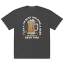 Beer Time - Father's Day Oversized Faded T-Shirt