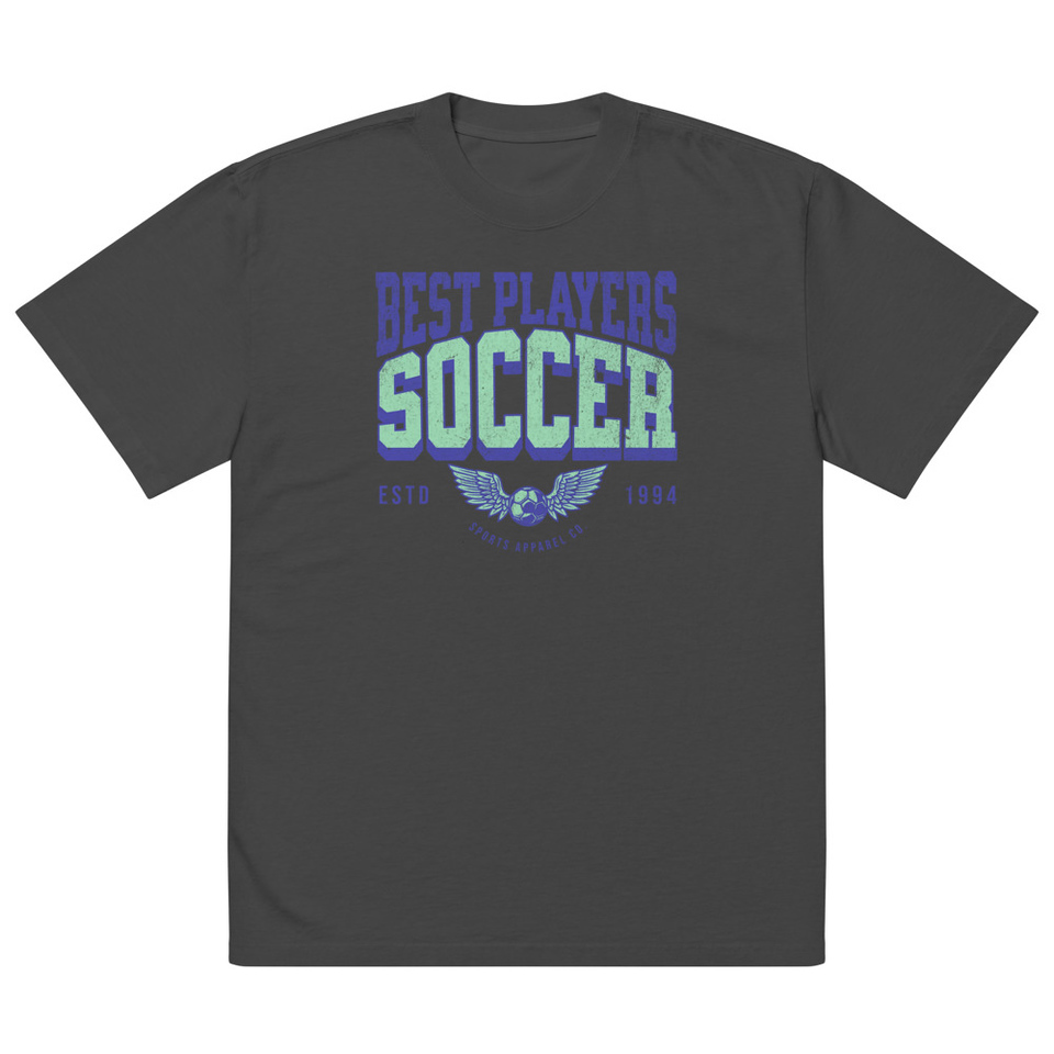 Best Players Soccer Oversized Faded T-Shirt