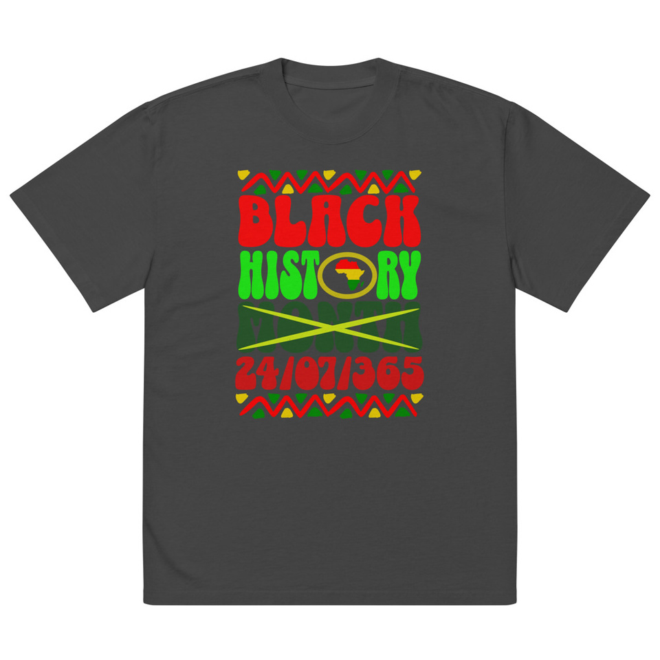 Black History Month Oversized Faded T-Shirt