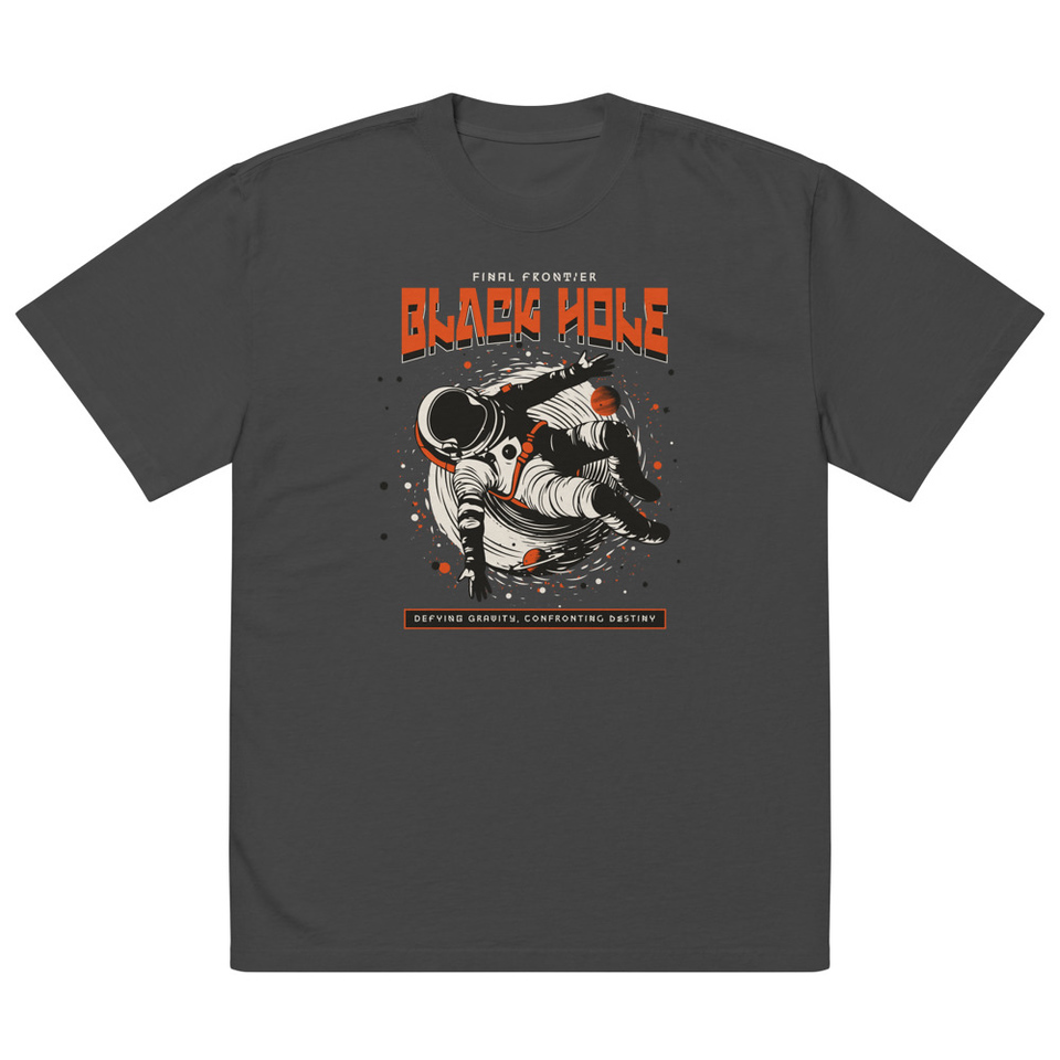 Black Hole Oversized Faded T-Shirt
