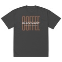 Black Magic - Minimal Modern Coffee Quote Oversized Faded T-Shirt