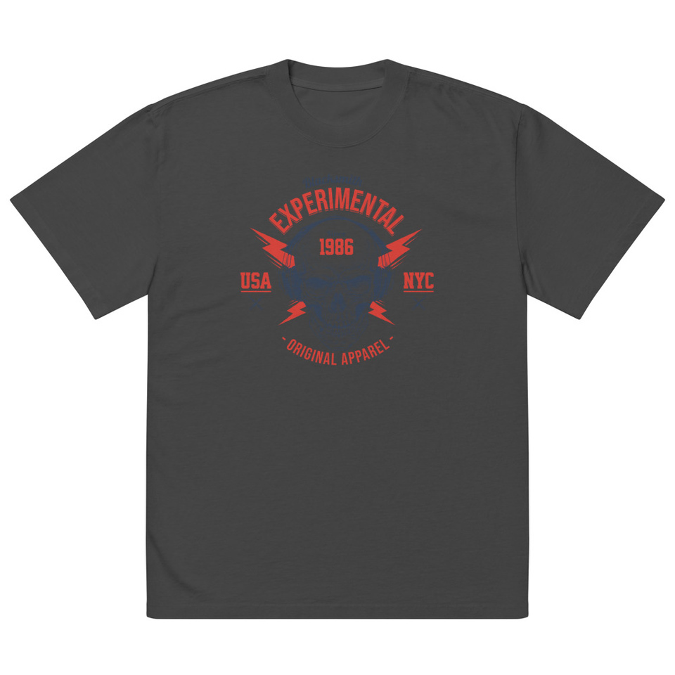 Blacksmith Experimental - Rock Skull Oversized Faded T-Shirt