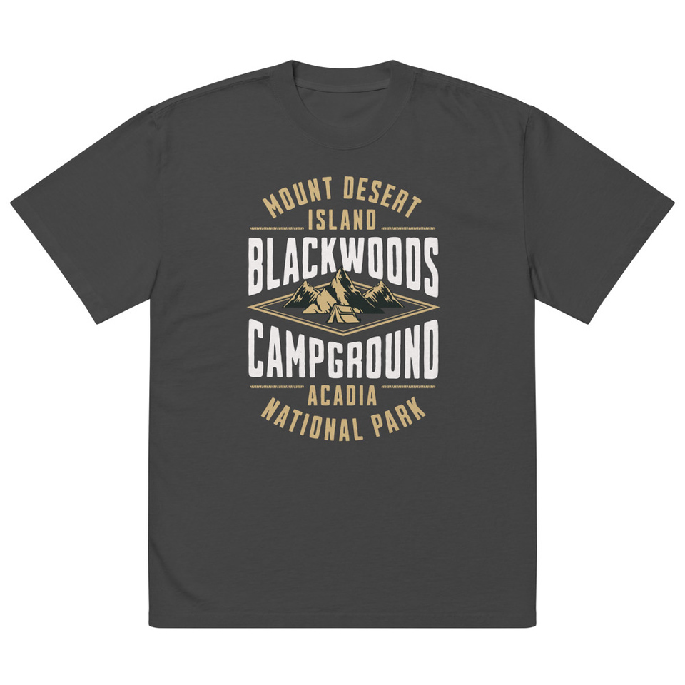 Blackwoods Campground - Mountain Adventure Oversized Faded T-Shirt