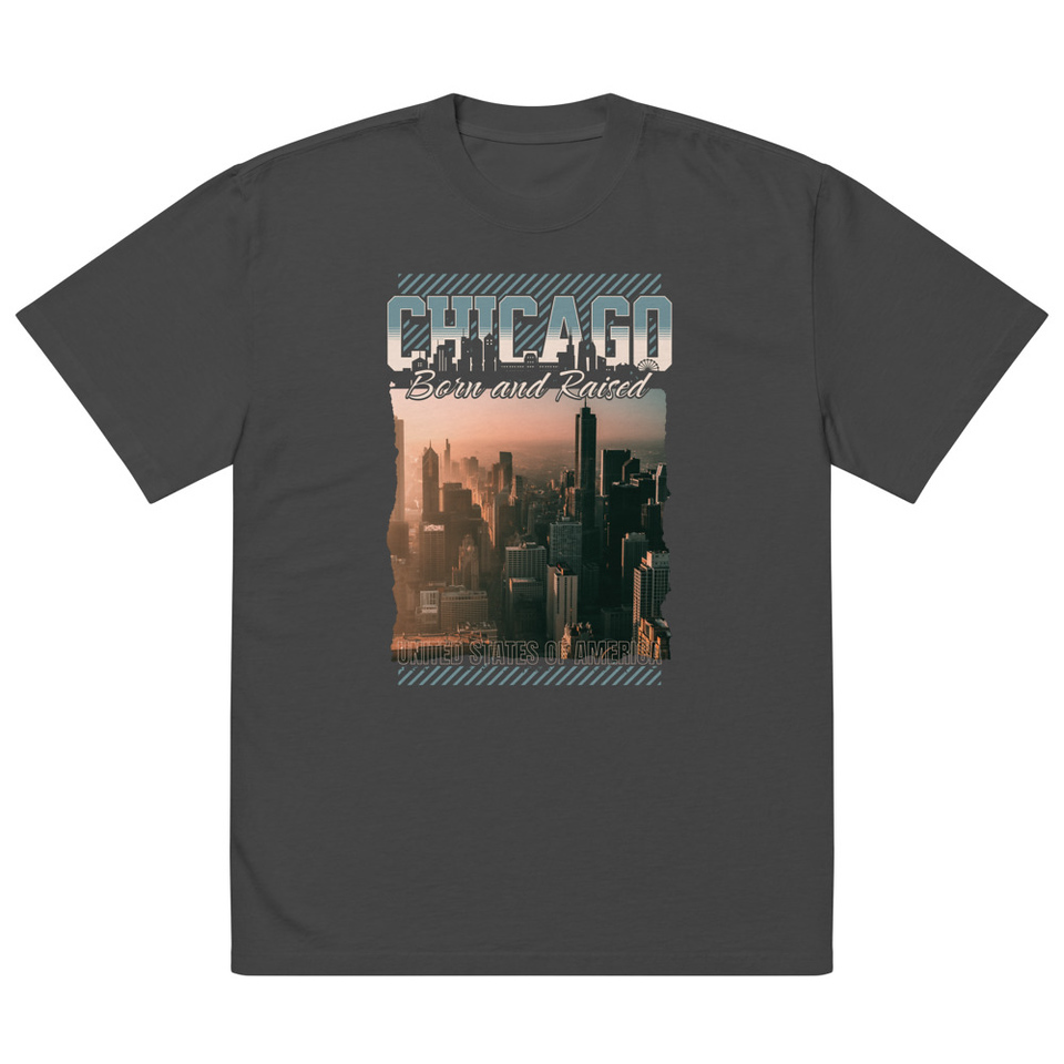 Born and Raised Oversized Faded T-Shirt