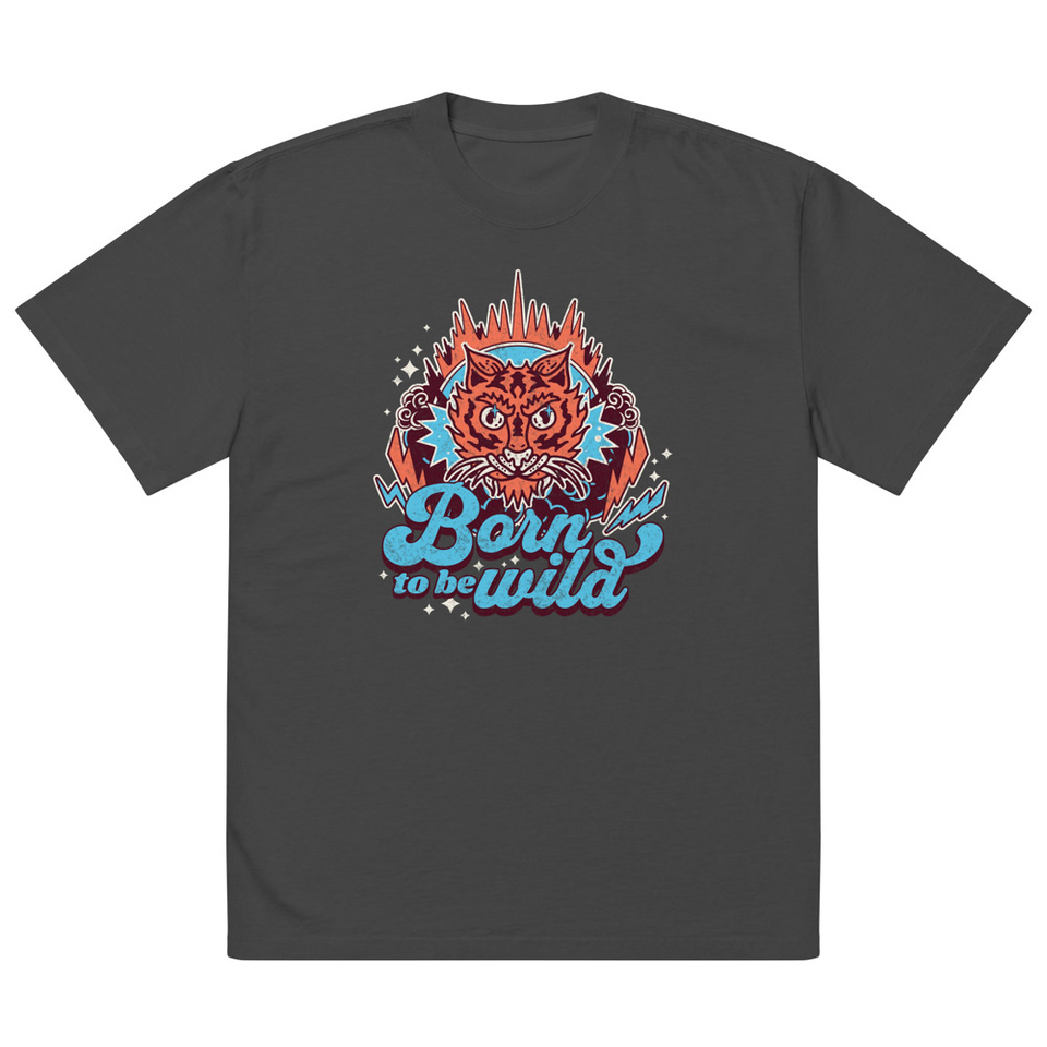Born to be Wild - Tiger Oversized Faded T-Shirt