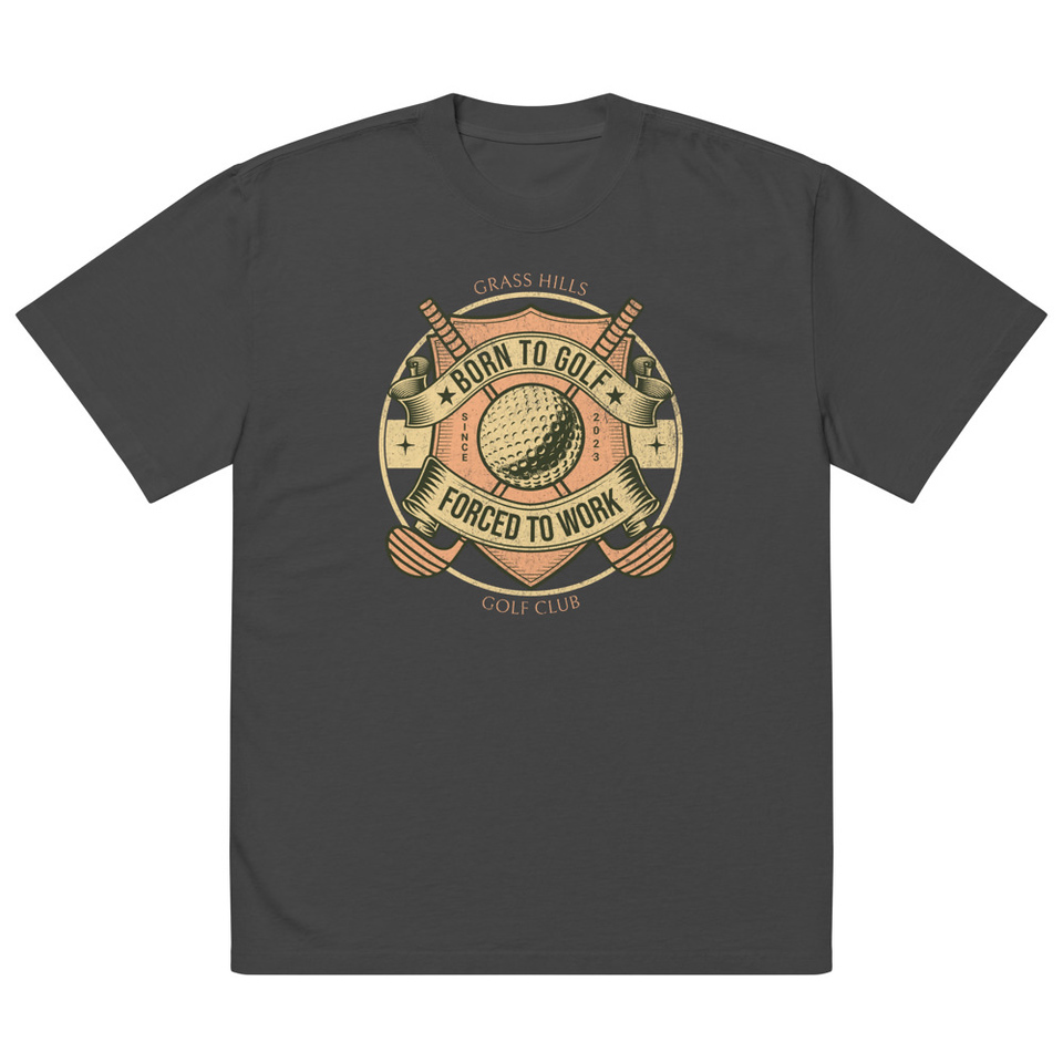 Born To Golf Oversized Faded T-Shirt