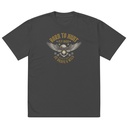 BORN TO HUNT- BE BRAVE & WILD Oversized Faded T-Shirt