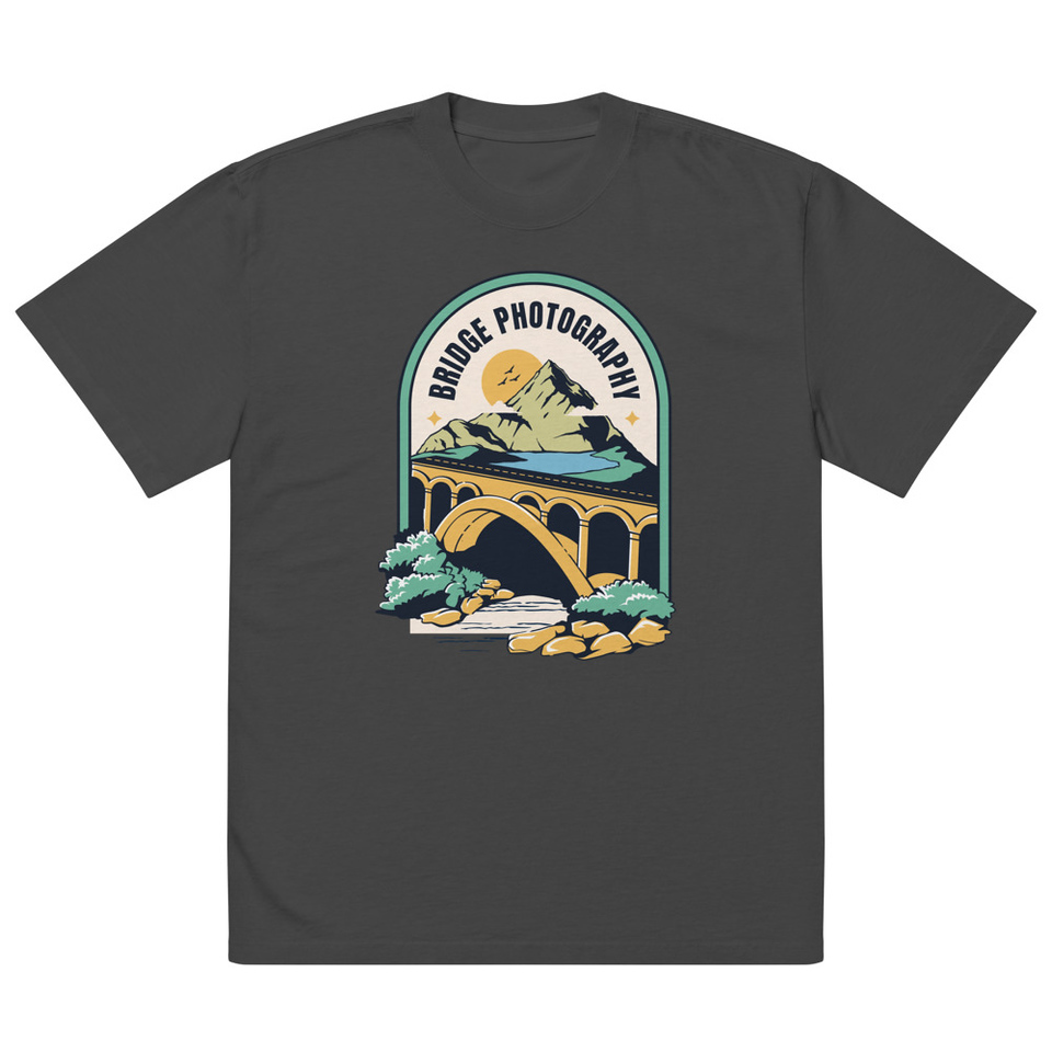 Bridge Photography - Scenic Oversized Faded T-Shirt
