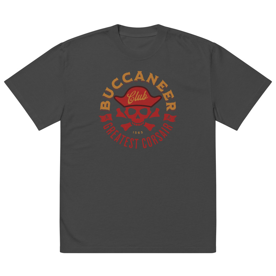 Buccaneer Club - Pirate Skull Oversized Faded T-Shirt